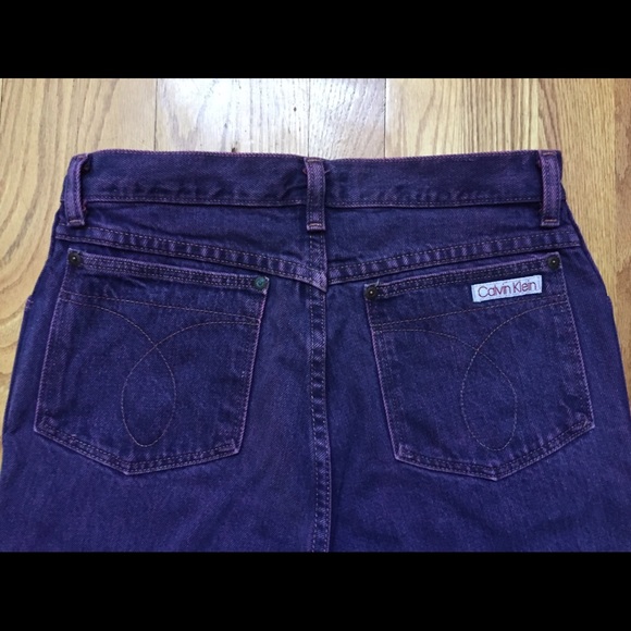 High Waisted Straight Leg Calvin Klein Denim Jeans - Picture 6 of 8